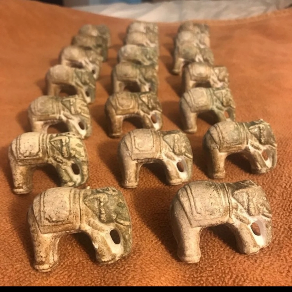 Drawer pulls elephants aged heavy high end